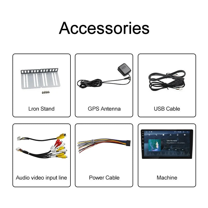 Universal 7-Inch Android Car Stereo GPS Navigator - QLED HD