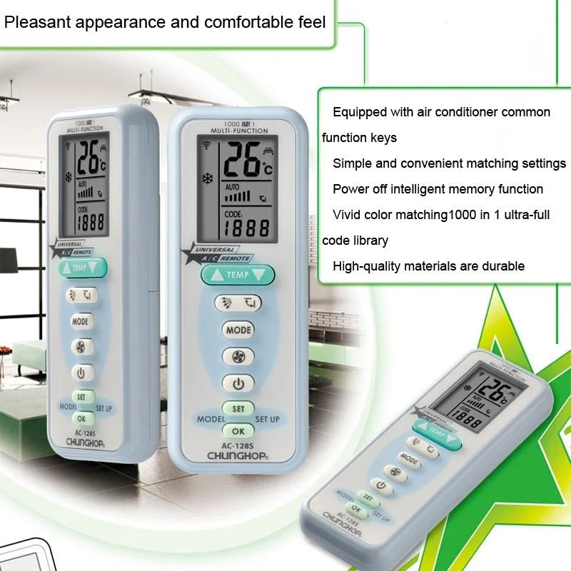 Universal Air Conditioner Remote Control - Battery Operated-1915197232412495875