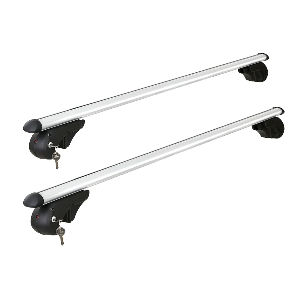 Universal Car Roof Rack 1360mm Cross Bars Aluminium Silver