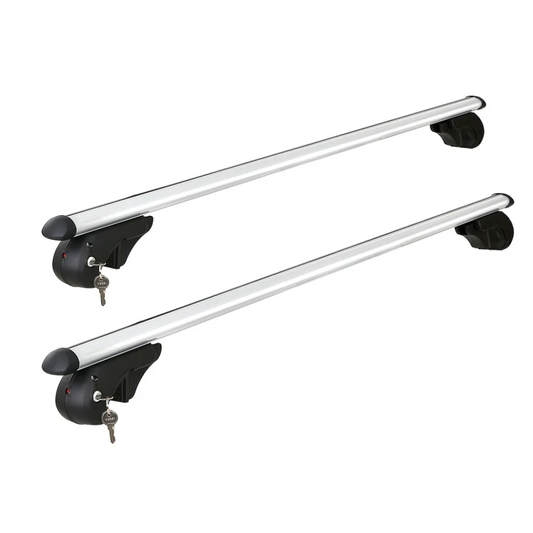 Universal Car Roof Rack 1360mm Cross Bars Aluminium Silver