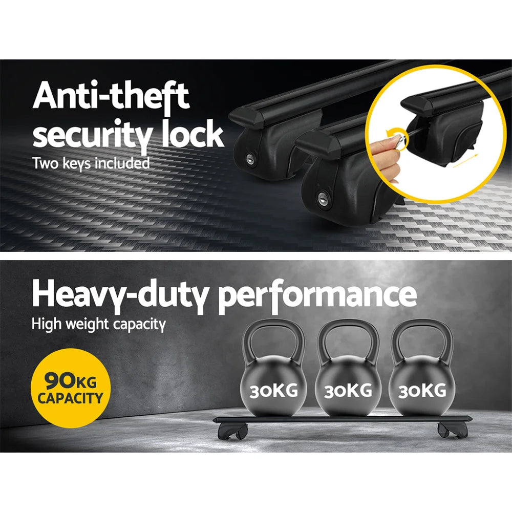 Universal Car Roof Rack Aluminium Cross Bars 135cm