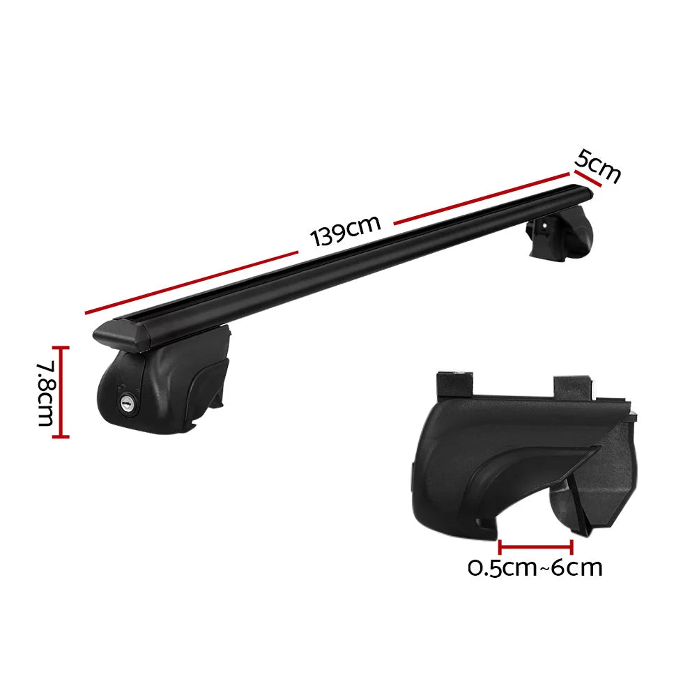 Universal Car Roof Rack Aluminium Cross Bars 135cm