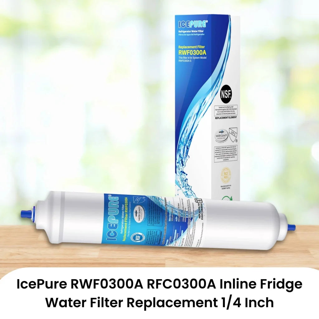 Fridge water filter cartridge for external refrigerator water filtration