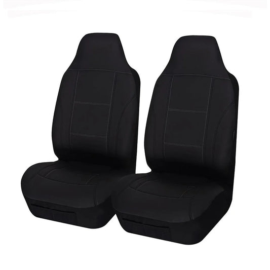 Universal Lavish Front Seat Covers Size 60/25 | Black/White