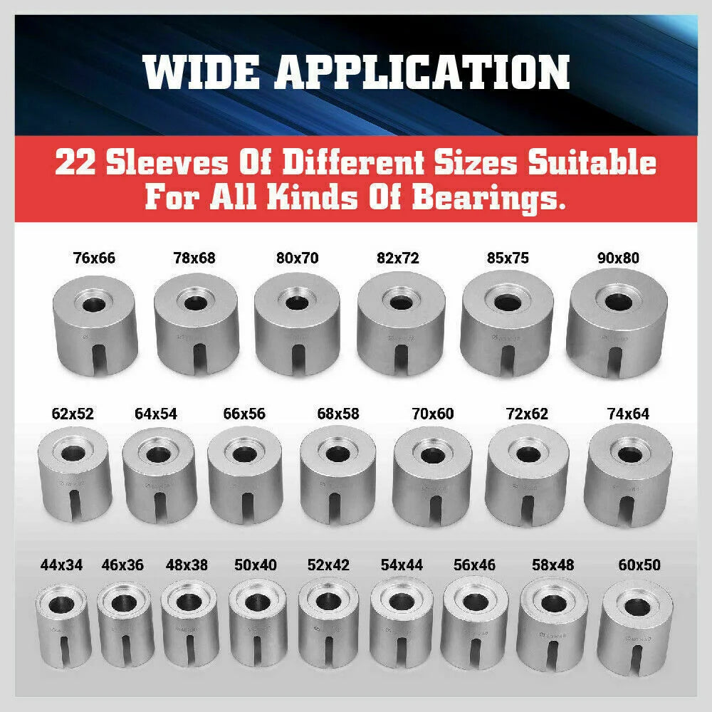 Universal Pull Press Sleeve Kit 27Pc Removal Bushing Driver