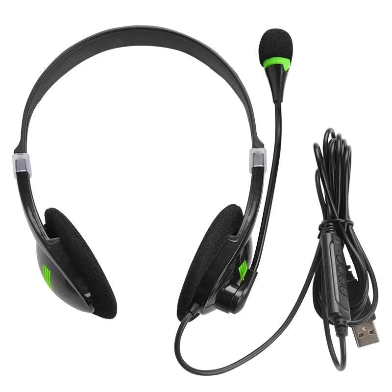 Universal Usb Headphones Black - Electronics > Headphones