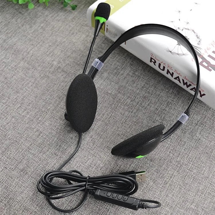 Universal Usb Headphones Black - Electronics > Headphones