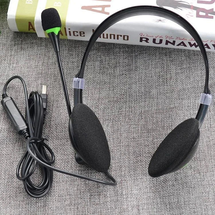 Universal Usb Headphones Black - Electronics > Headphones