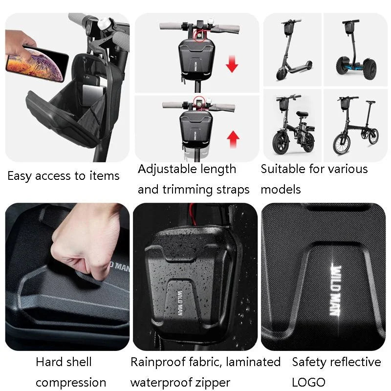 Universal Waterproof Front Bag for Scooters and Bicycles