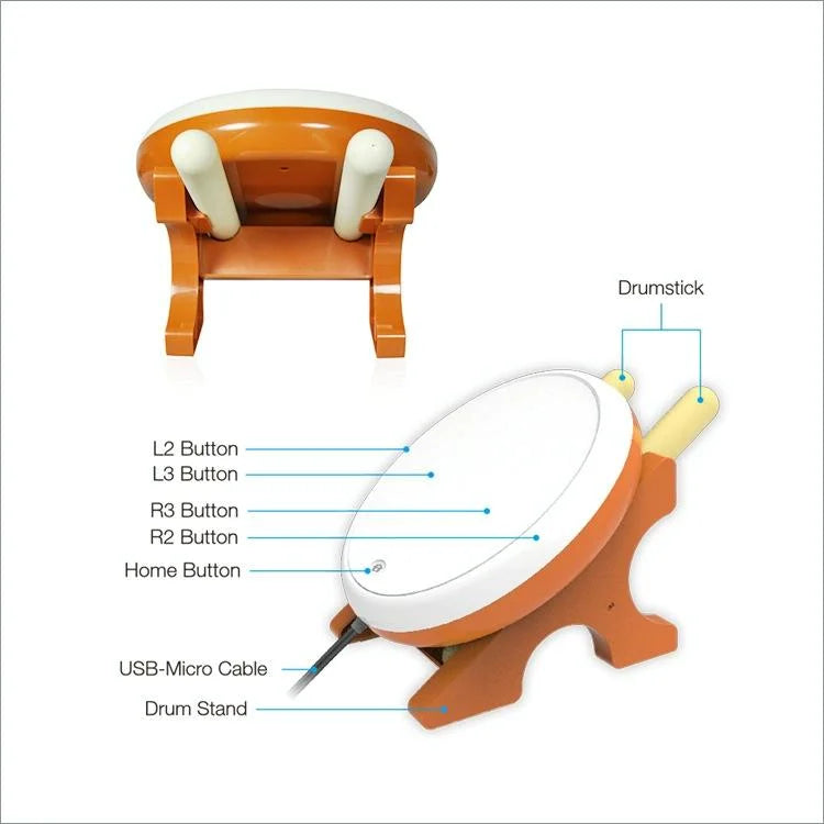 Universal Wired Game Drum For Ps4 / Slim / Pro - Taiko Game-1922443394852982786