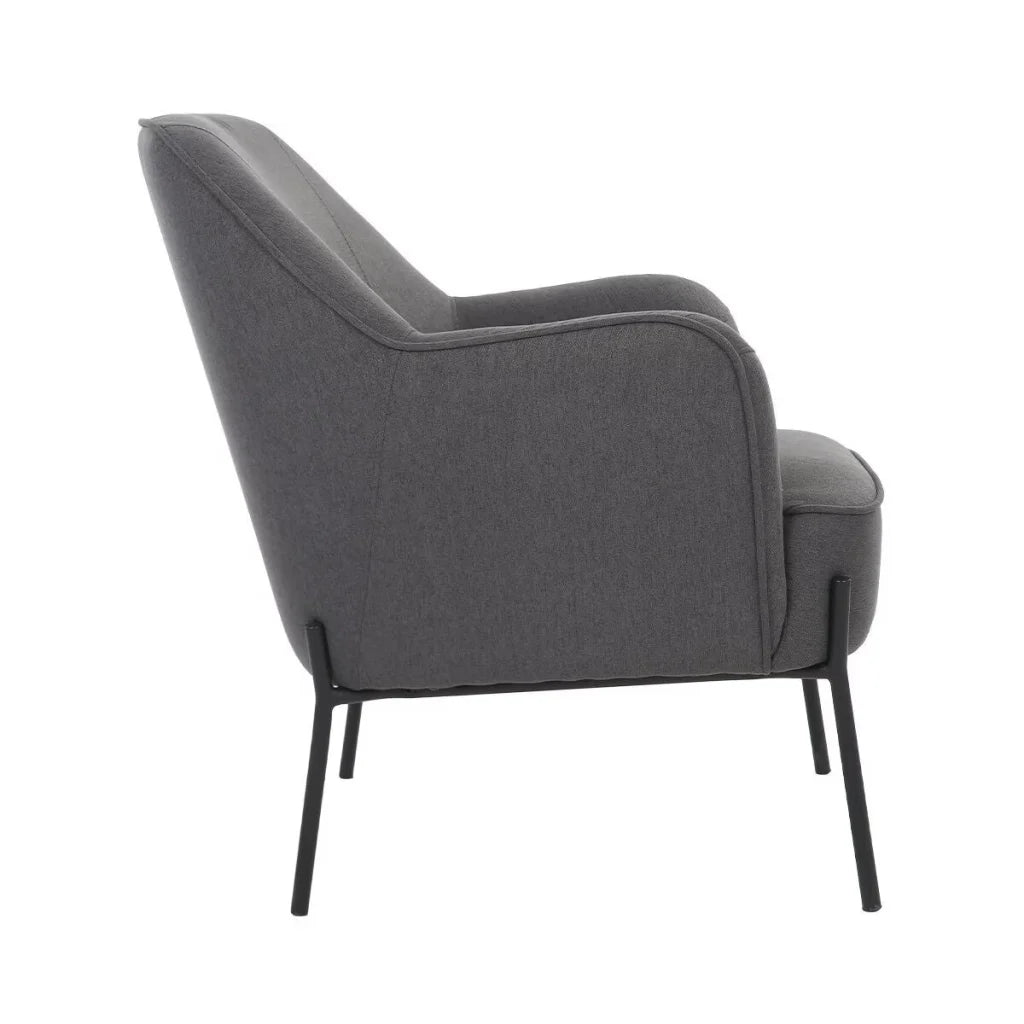 Upholstered Armchair Dark Grey - Furniture > Bar Stools &