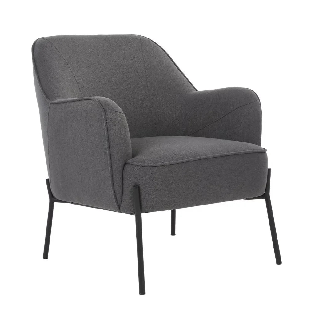 Upholstered Armchair Dark Grey - Furniture > Bar Stools &