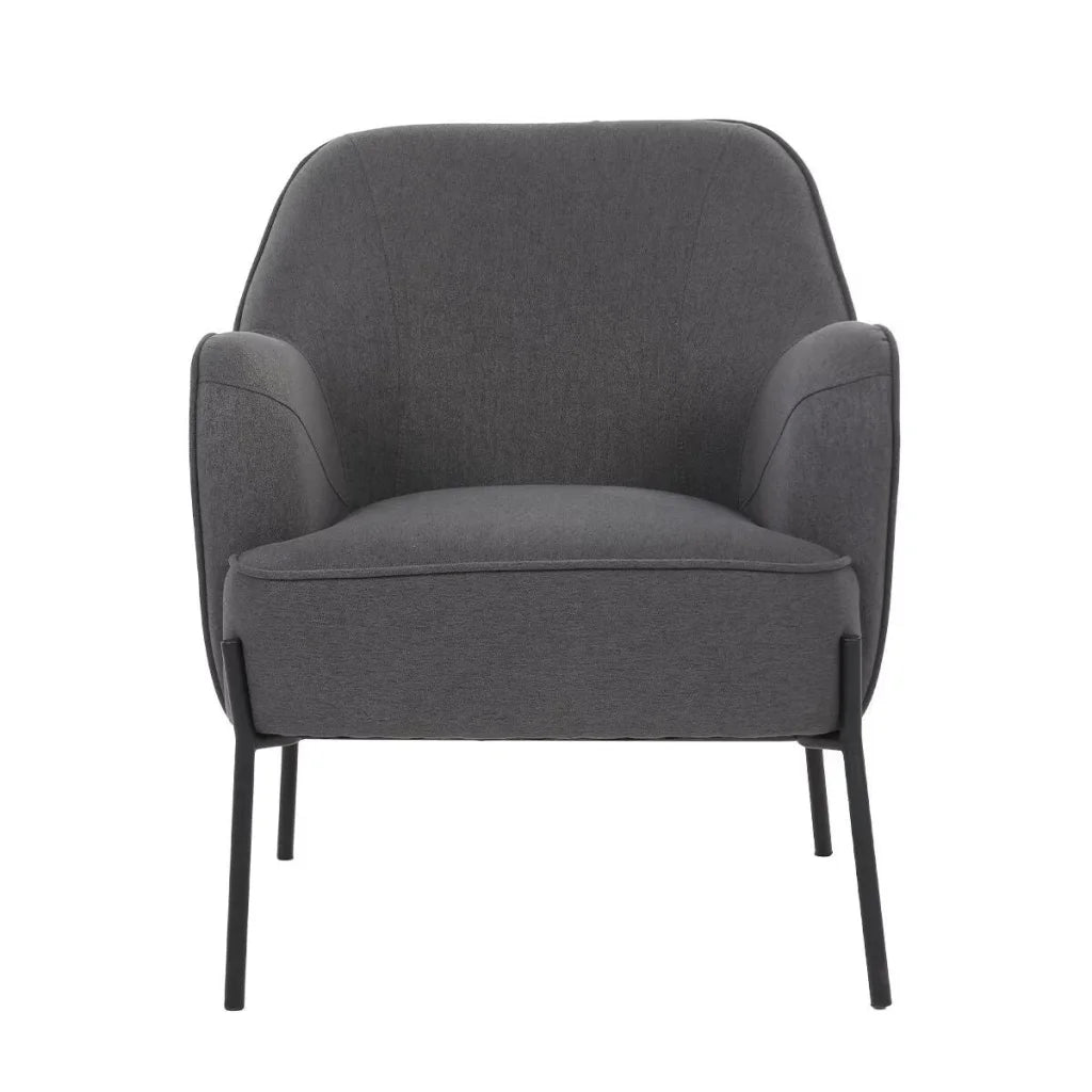 Upholstered Armchair Dark Grey - Furniture > Bar Stools &