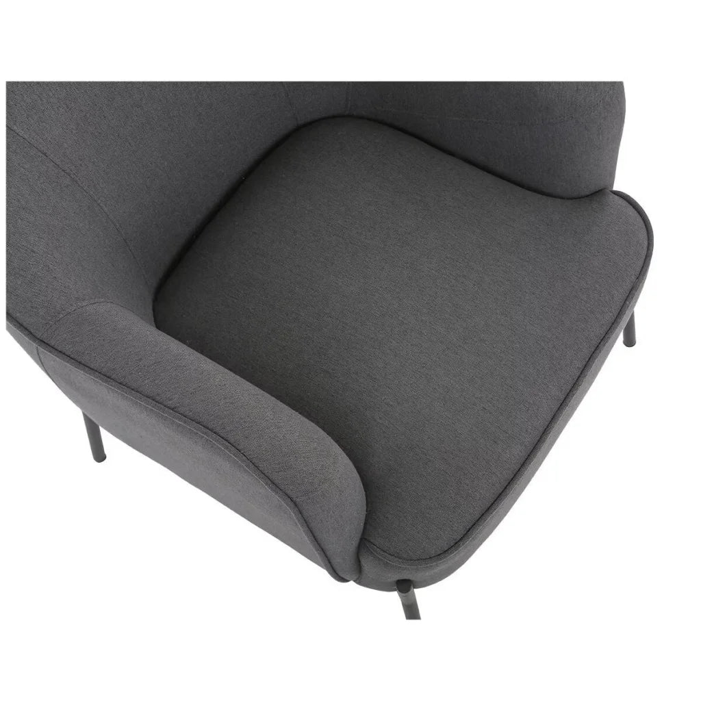 Upholstered Armchair Dark Grey - Furniture > Bar Stools &
