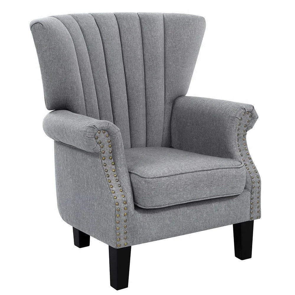 Upholstered Fabric Armchair Accent Tub Chairs Modern seat