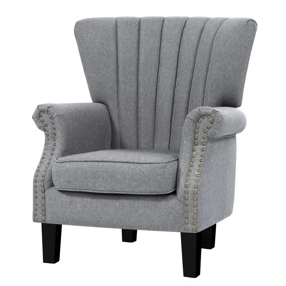 Upholstered Fabric Armchair Accent Tub Chairs Modern seat