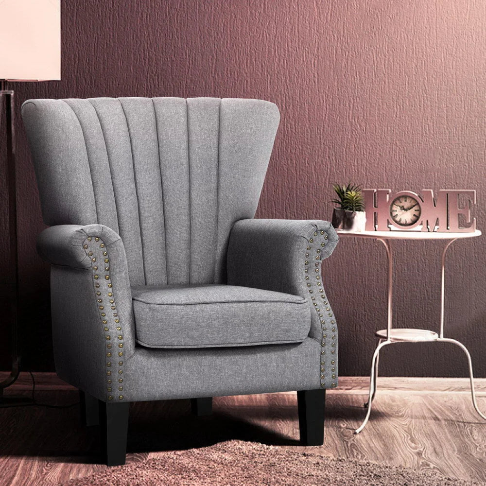 Upholstered Fabric Armchair Accent Tub Chairs Modern seat