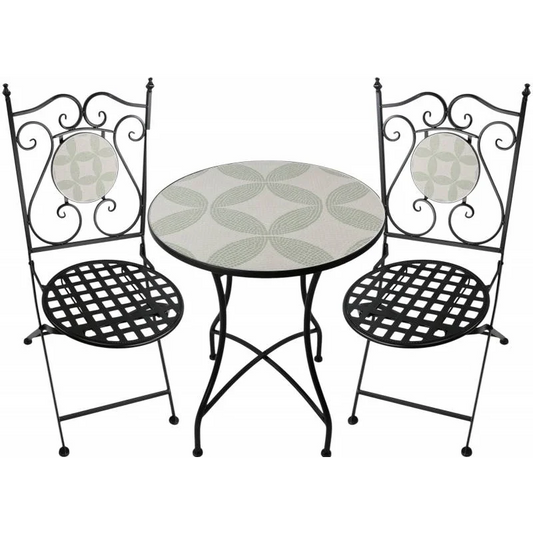 Urban Mosaic 3pc Outdoor Table & Chairs Setting - Furniture