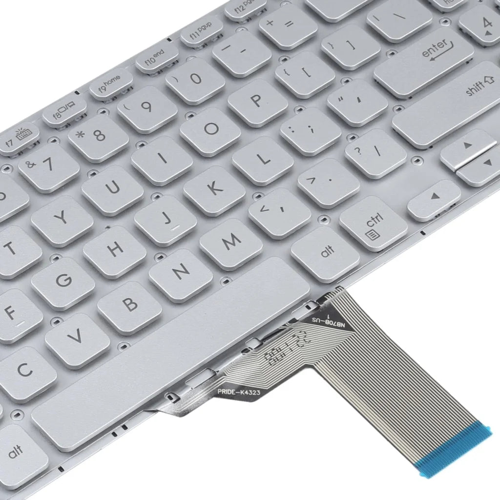 Us Keyboard With Backlight For Asus Vivobook silver 958