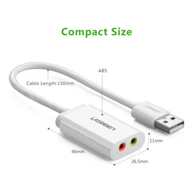 USB 2.0 External 3.5mm Sound Card Adapter (30143)