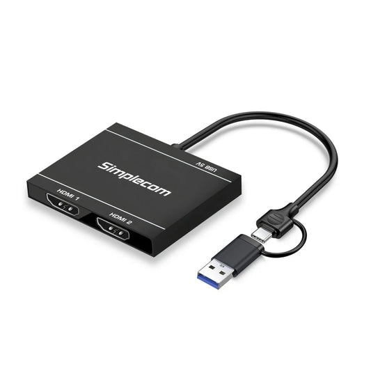 USB 3.0 or USB-C to Dual HDMI Display Adapter DA327 for 2x