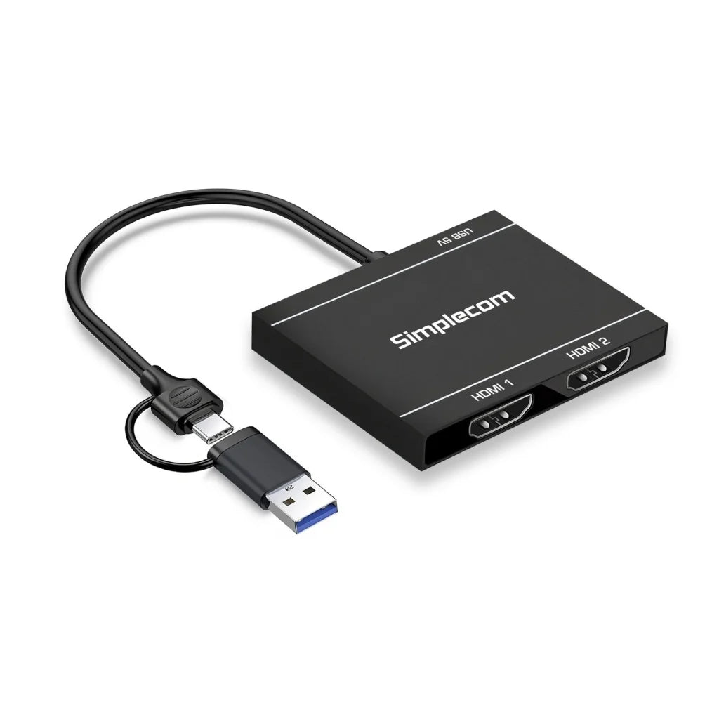 USB 3.0 or USB-C to Dual HDMI Display Adapter DA327 for 2x