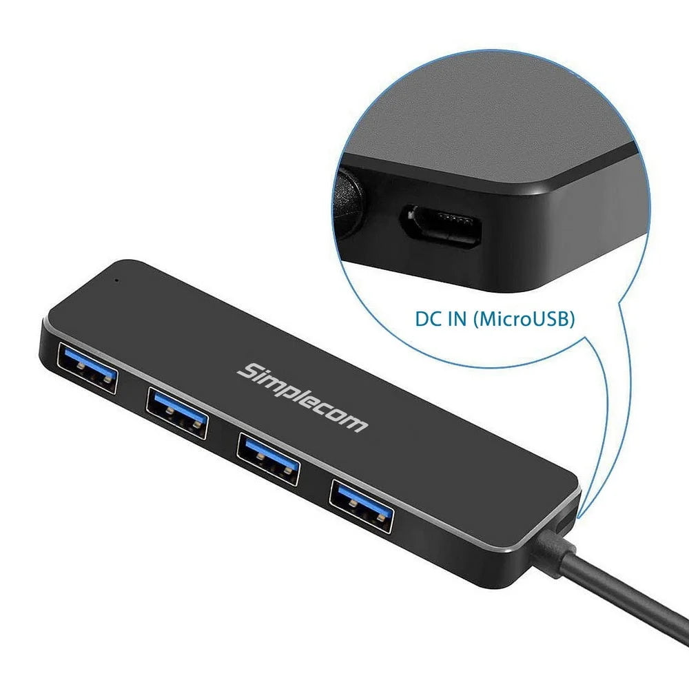 USB 3.0 SuperSpeed 4-Port Hub for PC Laptop (USB 3.2 Gen 1)