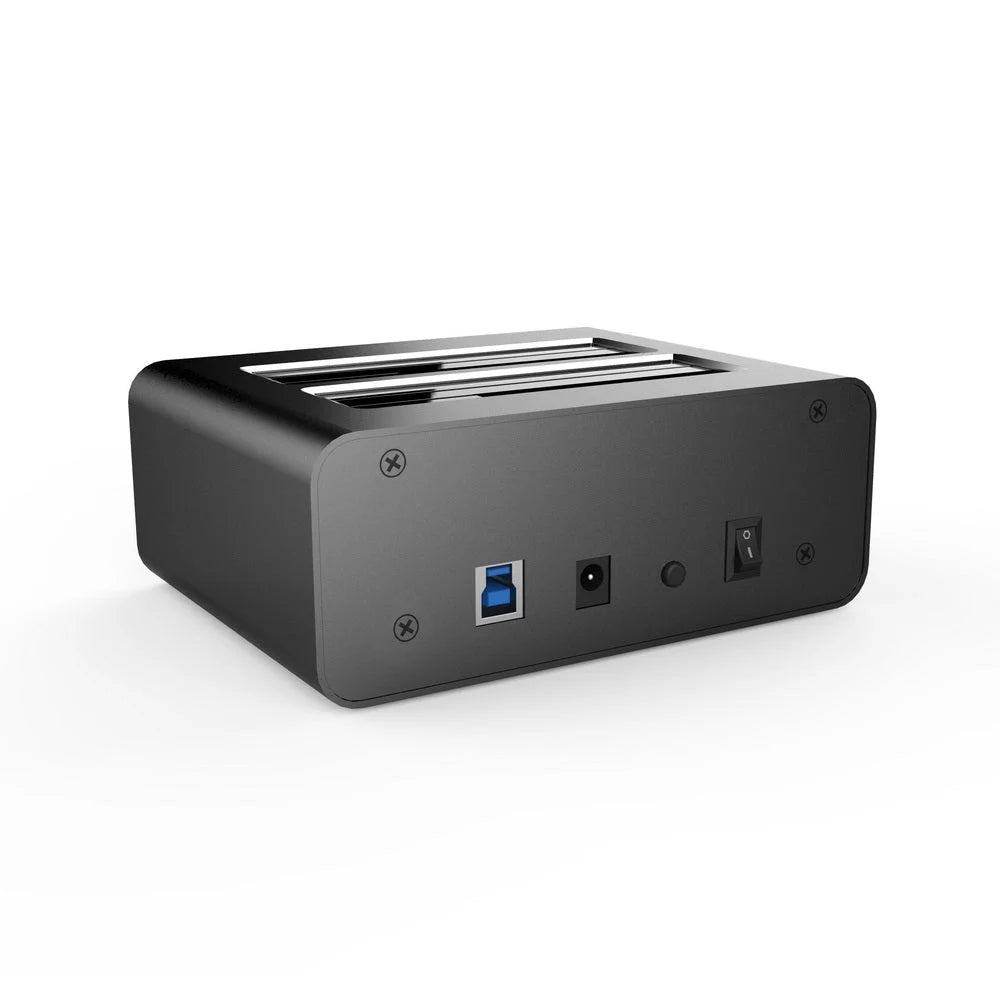 USB 3.0 to Dual SATA Docking Station with 3-Port Hub & 2.1A
