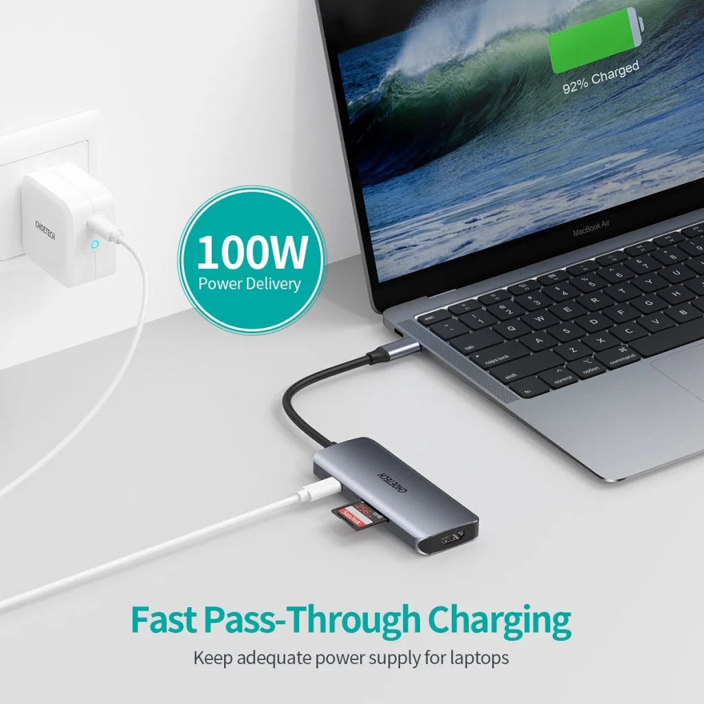 USB-C Multifunction Adapter 7-in-1 CHOETECH HUB-M19
