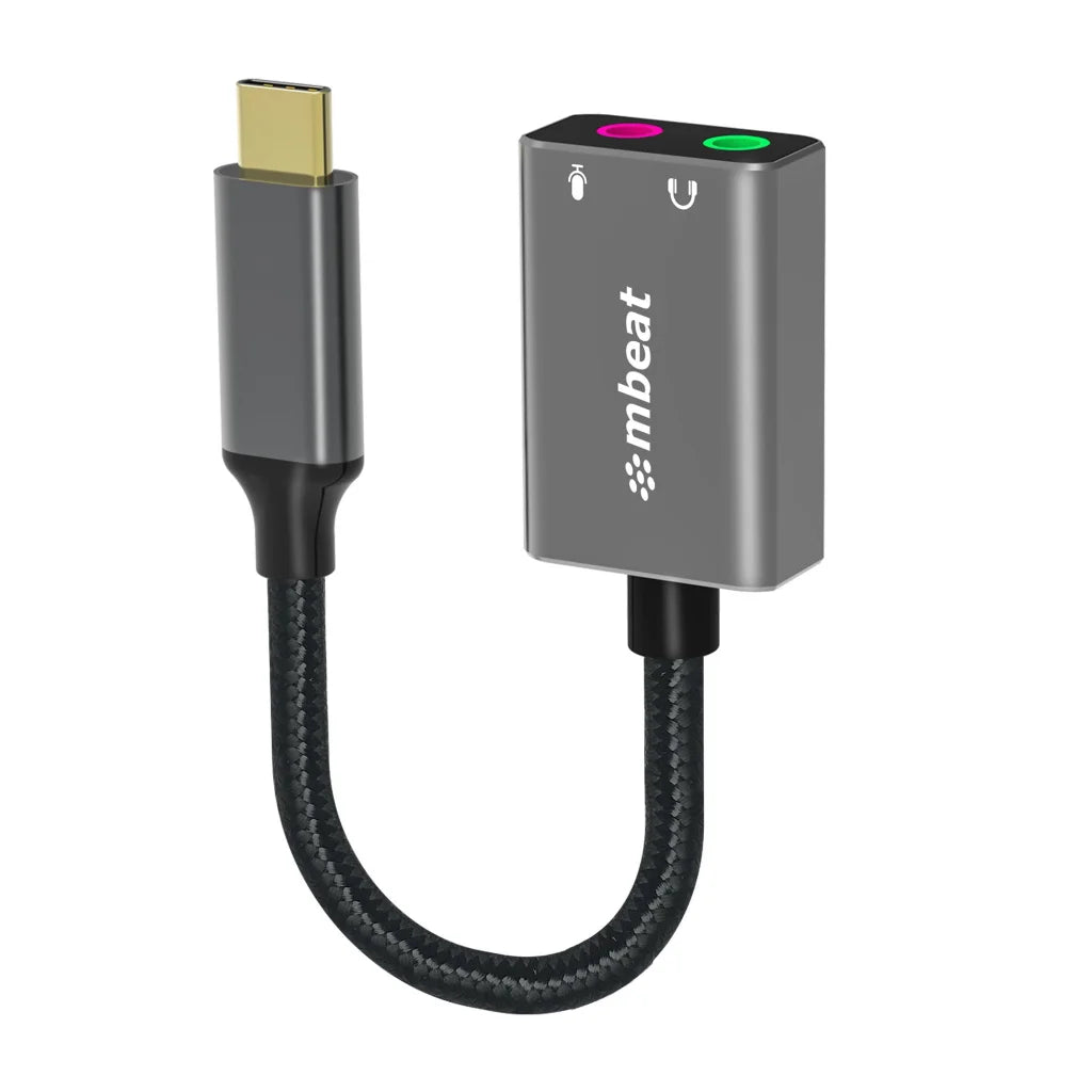 USB-C to 3.5mm & Microphone Adapter MBEAT Elite - Adds