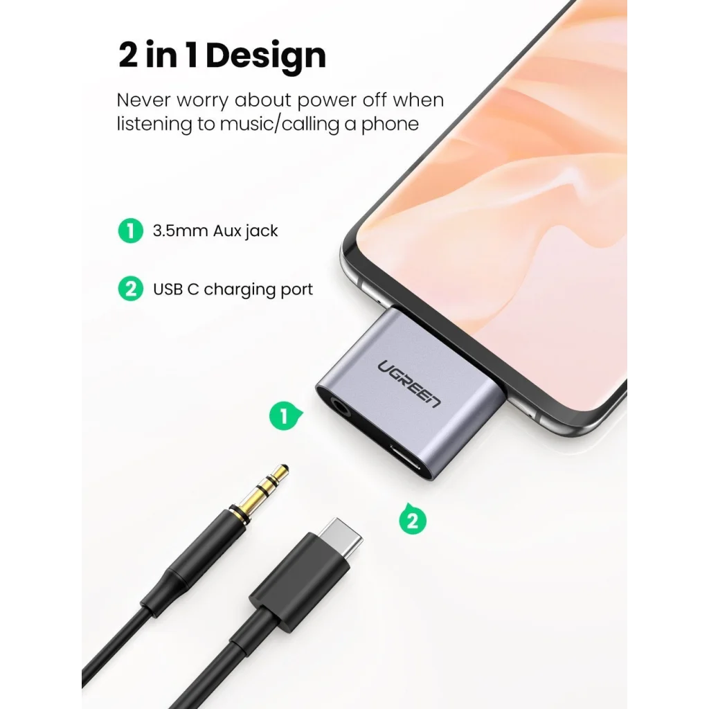 USB-C to C and 3.5mm Adapter 2-in-1 - 70312