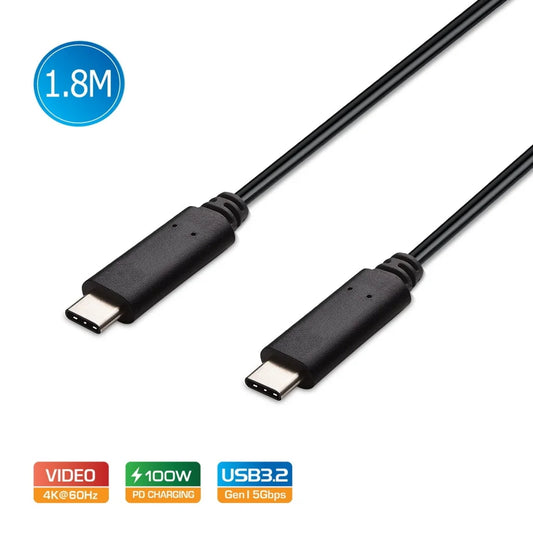 USB-C to USB-C Cable CA519 USB 3.2 Gen1 5A 100W PD 4K@60Hz