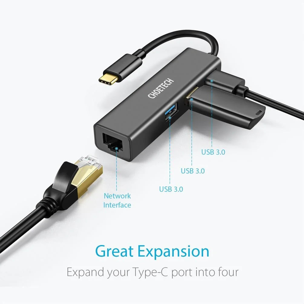 USB-C to Ethernet Hub CHOETECH HUB-U02