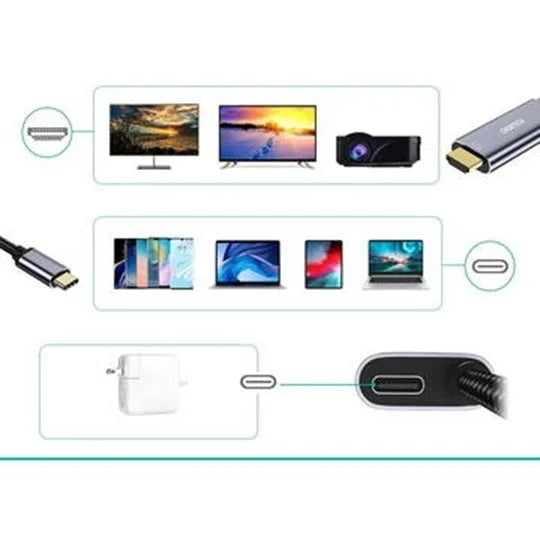 USB-C to HDMI 4K 60Hz Adapter with PD100W Power Delivery