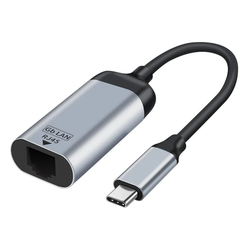 USB-C to RJ45 Ethernet Adapter ASTROTEK Gigabit LAN Male