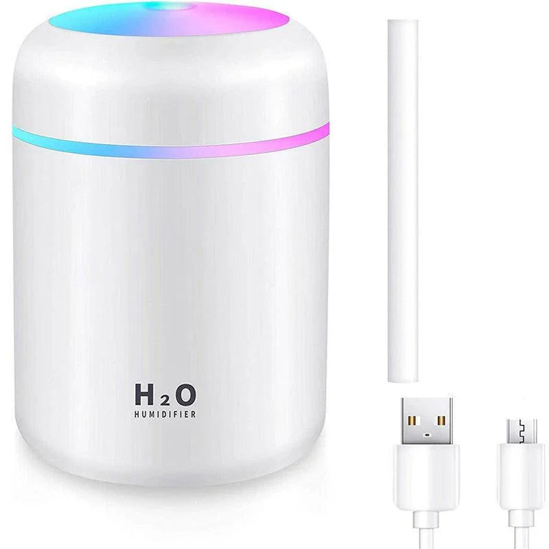 Usb Car Air Purifier Diffuser Aroma Oil Humidifier Mist Led