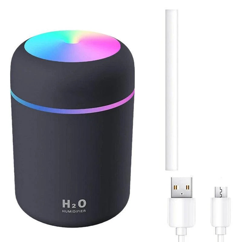 Usb Car Air Purifier Diffuser Aroma Oil Humidifier Mist Led