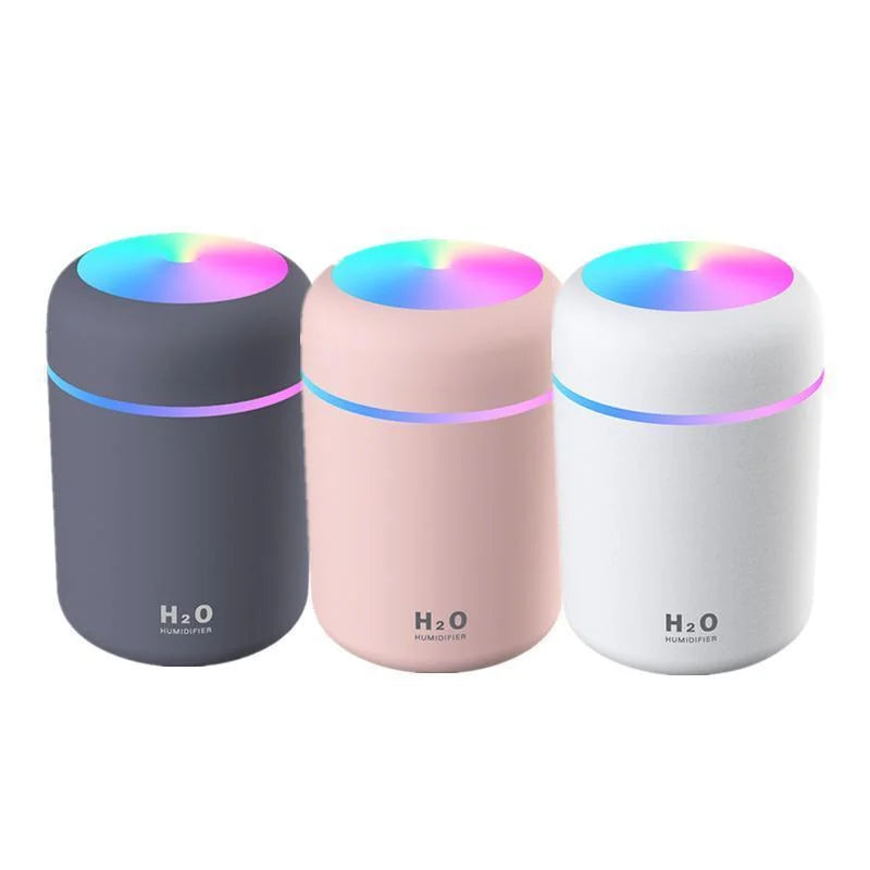 Usb Car Air Purifier Diffuser Aroma Oil Humidifier Mist Led