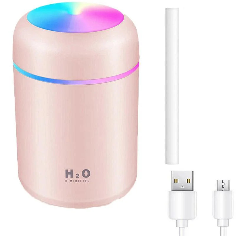 Usb Car Air Purifier Diffuser Aroma Oil Humidifier Mist Led