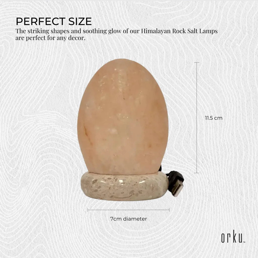 USB Colour Changing Egg Shape Himalayan Pink Salt Lamp