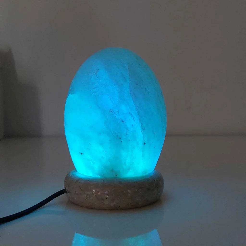 USB Colour Changing Egg Shape Himalayan Pink Salt Lamp