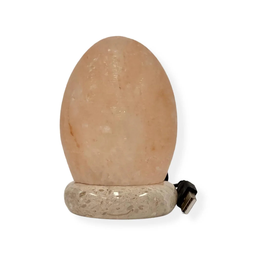 USB Colour Changing Egg Shape Himalayan Pink Salt Lamp