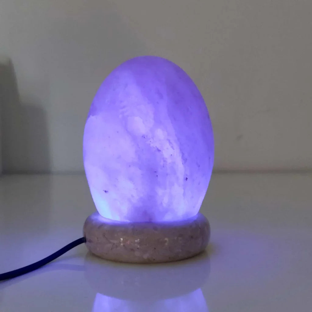 USB Colour Changing Egg Shape Himalayan Pink Salt Lamp