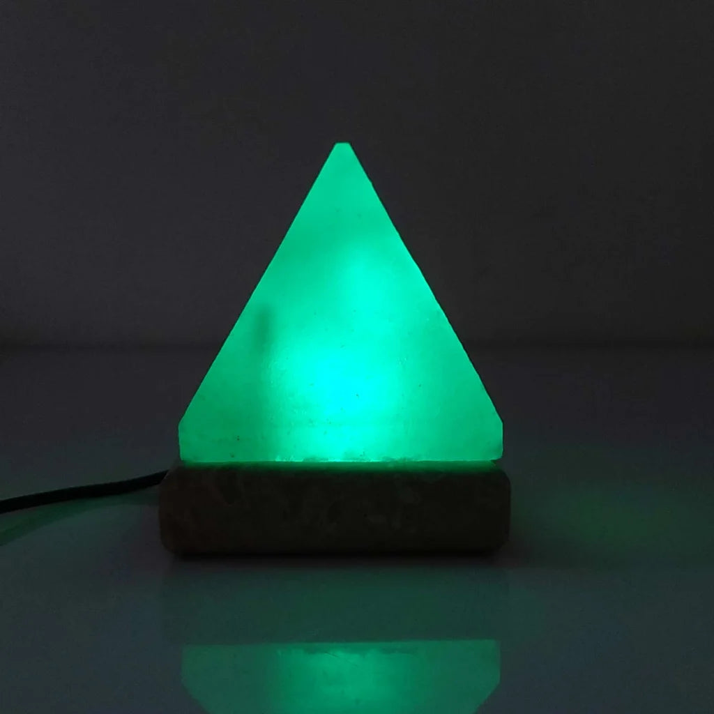 USB Colour Changing Himalayan Salt Lamp - Pyramid Shape