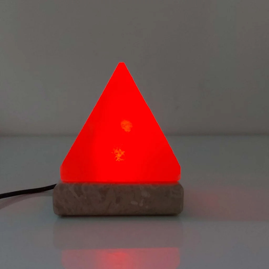 USB Colour Changing Himalayan Salt Lamp - Pyramid Shape