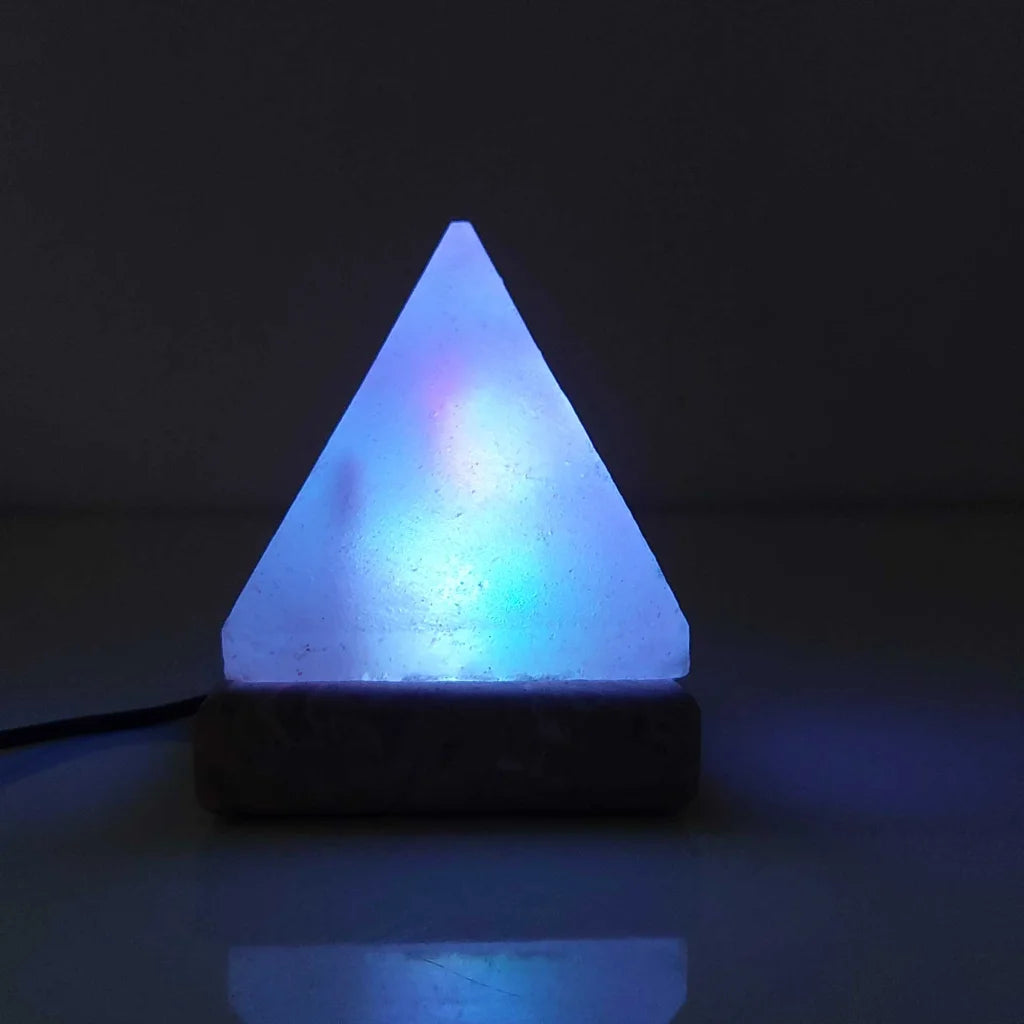 USB Colour Changing Himalayan Salt Lamp - Pyramid Shape