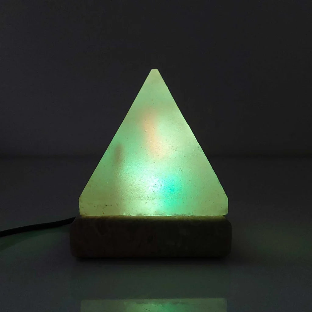 USB Colour Changing Himalayan Salt Lamp - Pyramid Shape