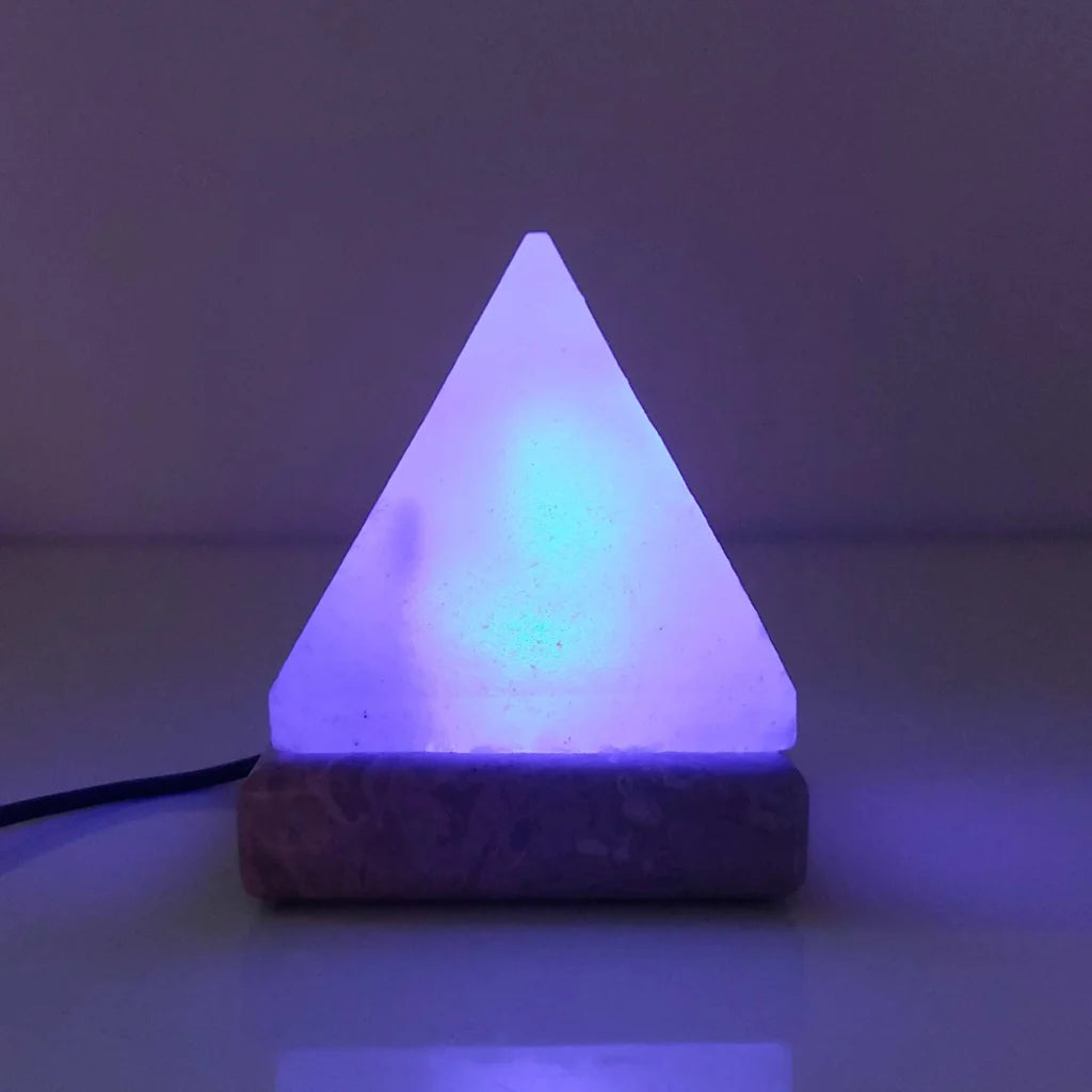 USB Colour Changing Himalayan Salt Lamp - Pyramid Shape