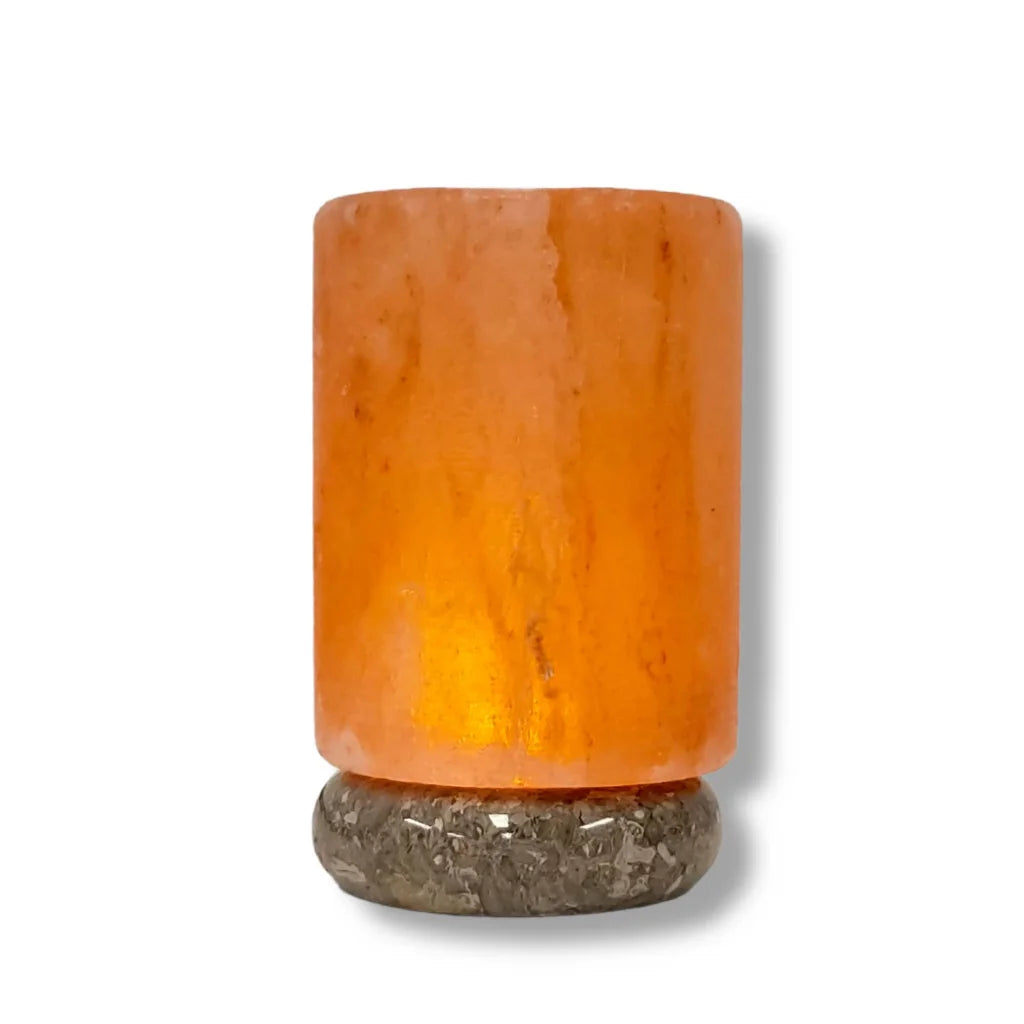 USB Colour Changing Salt Himalayan Lamp - Cylinder Shape