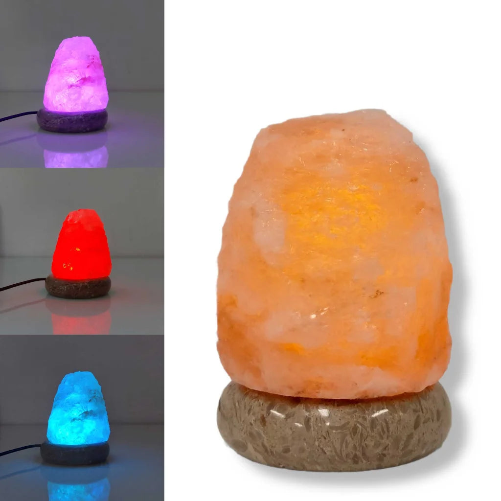 USB Colour Changing Salt Himalayan Lamp - Natural Shape